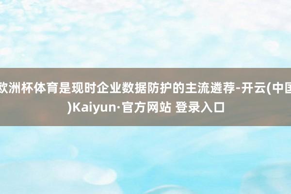 欧洲杯体育是现时企业数据防护的主流遴荐-开云(中国)Kaiyun·官方网站 登录入口