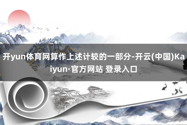 开yun体育网算作上述计较的一部分-开云(中国)Kaiyun·官方网站 登录入口