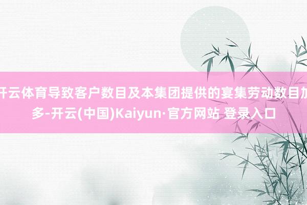 开云体育导致客户数目及本集团提供的宴集劳动数目加多-开云(中国)Kaiyun·官方网站 登录入口