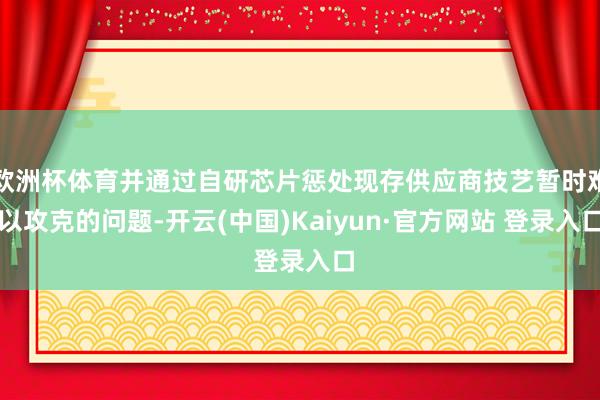 欧洲杯体育并通过自研芯片惩处现存供应商技艺暂时难以攻克的问题-开云(中国)Kaiyun·官方网站 登录入口